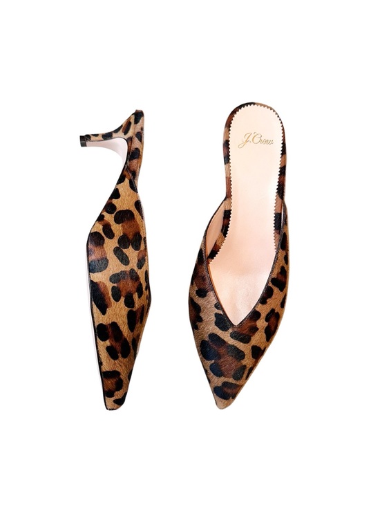 J. Crew Shoes - J. Crew Sophia Kitten Heels in Leopard Calf Hair 7.5